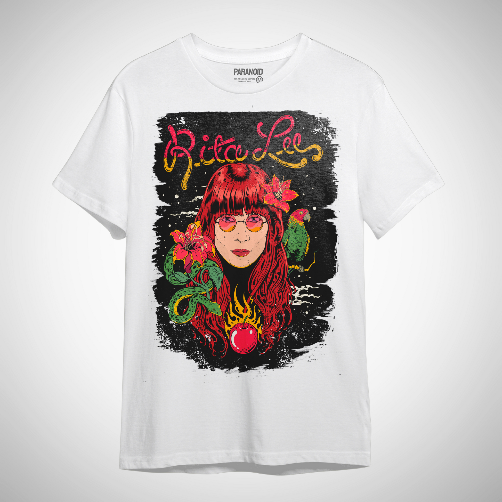 Camiseta Rita Lee Erva Venenosa Branca